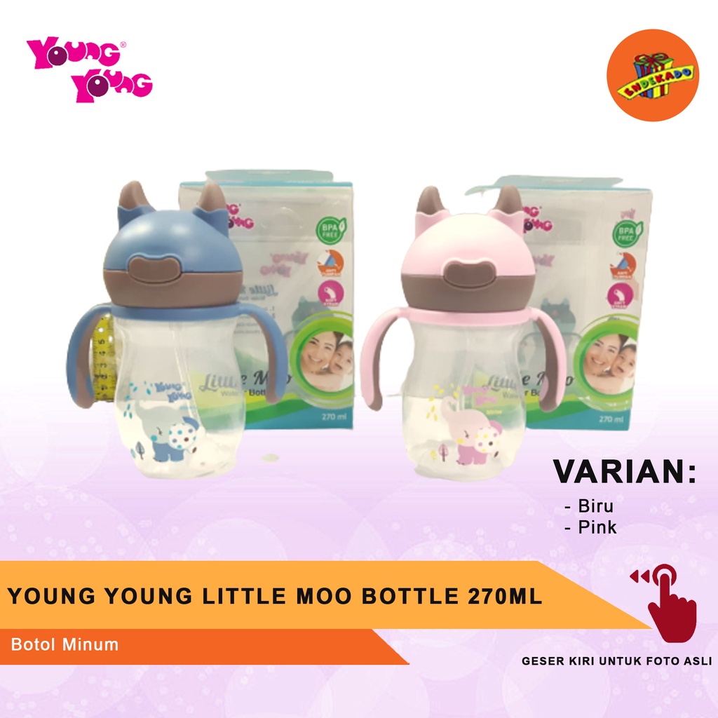 MAKASSAR! YOUNG YOUNG LITTLE MOO BOTTLE 270ml - Botol Minum Anak