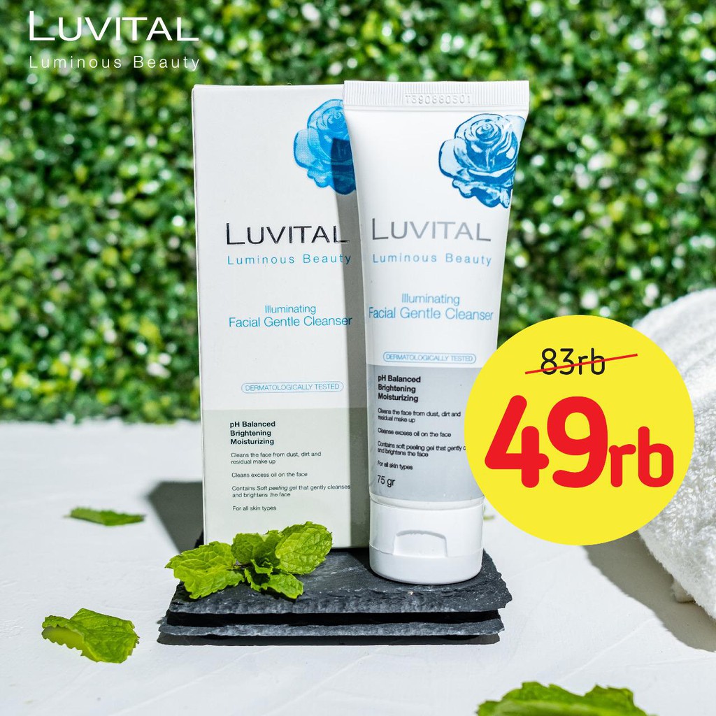 Facial Wash LUVITAL Sabun Pembersih Wajah Lembut Sejuk dan Segar BPOM Terjamin Terbukti