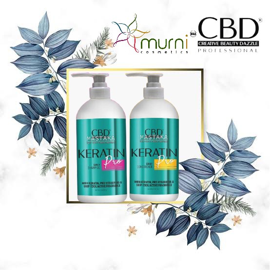 CBD PROFESSIONAL KERATIN PRO DAILY SHAMPOO &amp; CONDITIONER 1000 ML (BIRU)