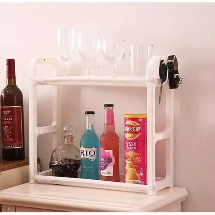 Rak Dapur Rak Kamar Rak Kamar Mandi Rak Tempat Bumbu Rak Penyimpanan Rak Serbaguna 2susun Z693