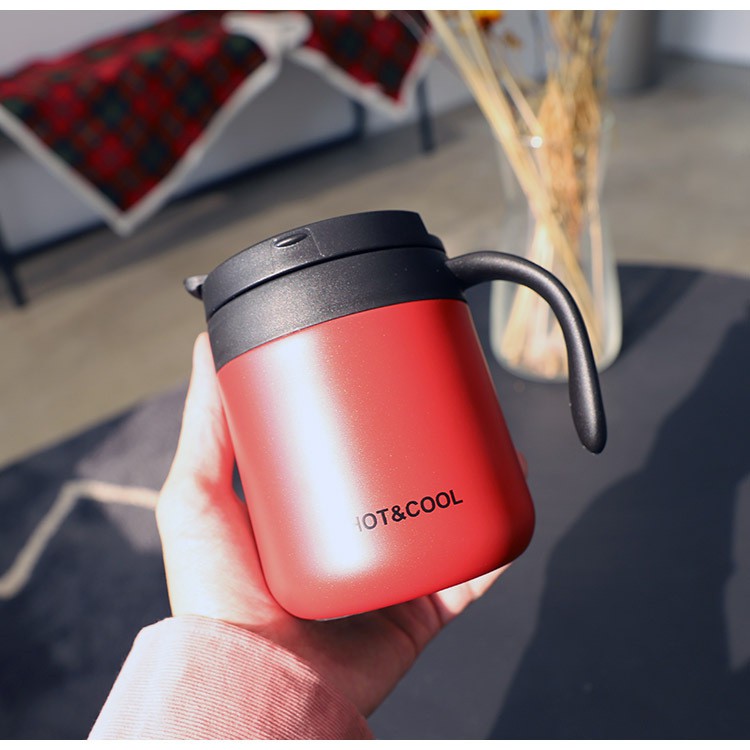 thermos coffee mug double wall stainless / tumbler minuman kopi / termos air panas  / thermo cup ( menerima custom logo )