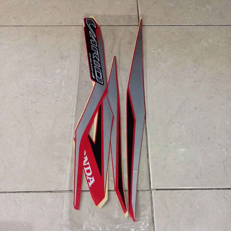 striping stiker les body Vario 125 body merah bahan original