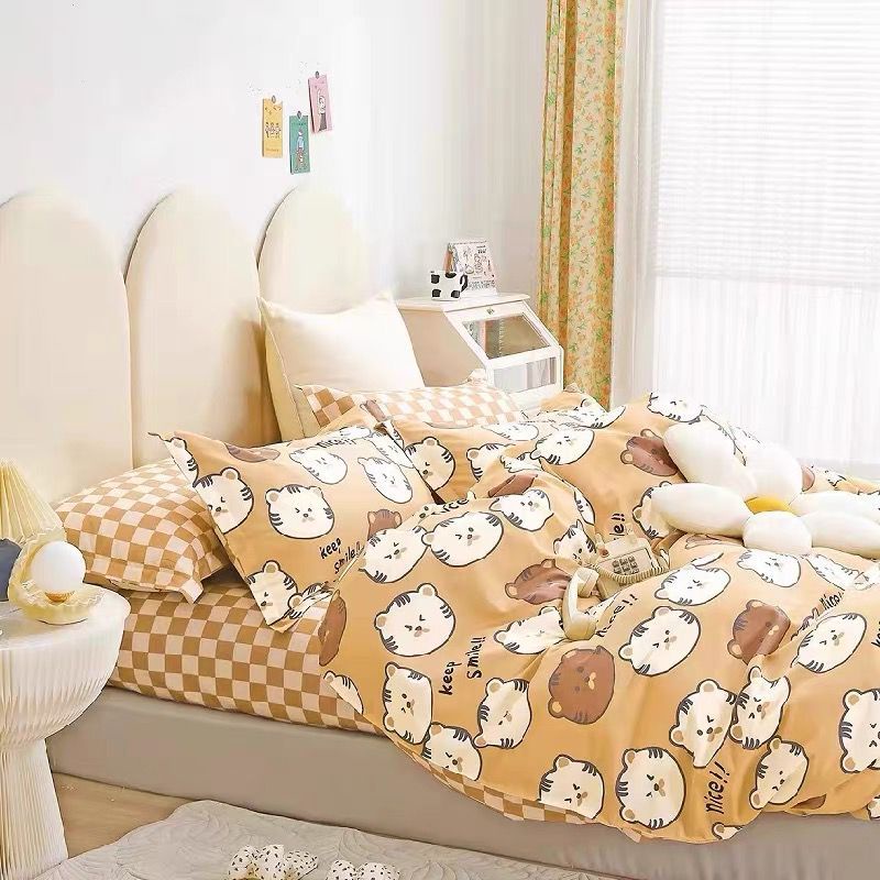 Katun Lokal Original Grade 1 kain Sprei meteran bahan Beverly Deluxe motif Kitty Cat