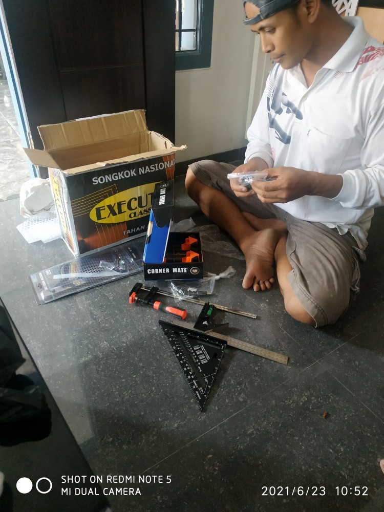 Clamp F 30cm X 5cm Besttools - Catok Kayu 300mm X 50mm Handle Full Karet - Klem Kayu 30cm