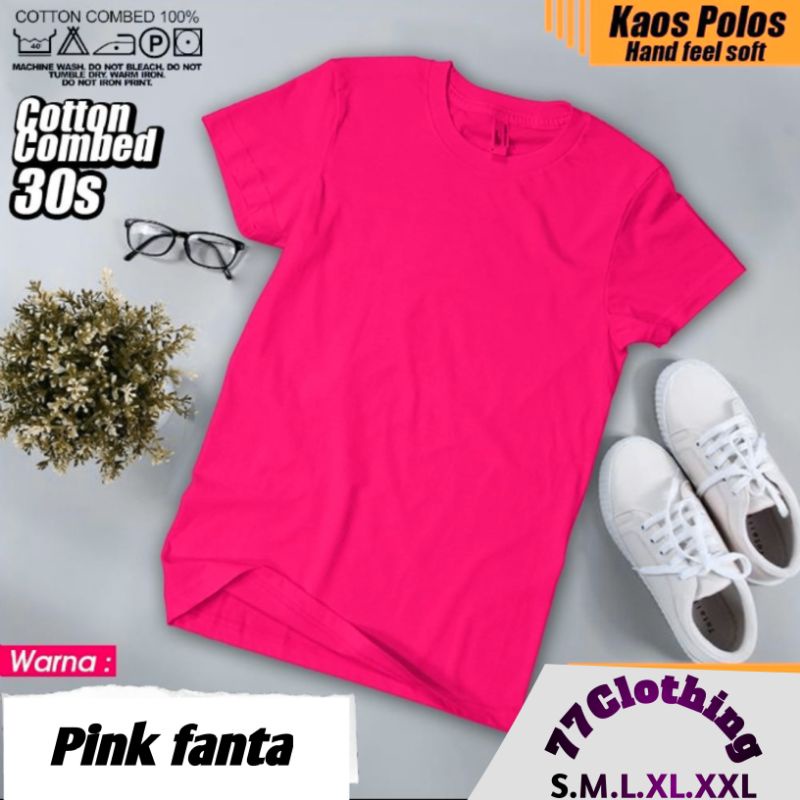 Baju Kaos Polos Pria Wanita Pink Fanta Tshirt Kaos Polos Baju Polos Kaos Polos Distro