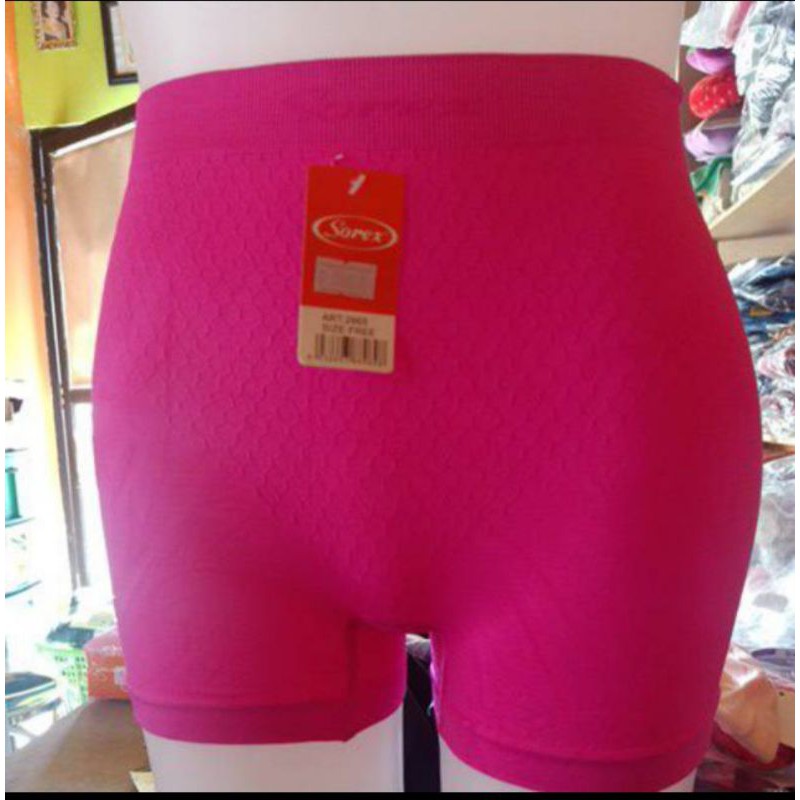 Sorex CD art 2865 celana dalam wanita segi empat seamless rajut boxer L