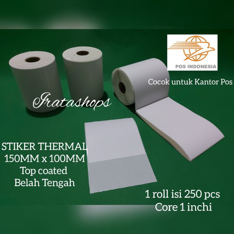 

STIKER LABEL THERMAL ISI 250 100MM X 150MM BELAH TENGAH