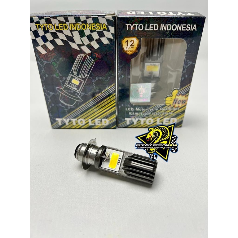 LAMPU DEPAN UTAMA LED TYTO 2 SISI AC DC / BOHLAM LED DEPAN TYTO ORIGINAL PUTIH DAN KUNING