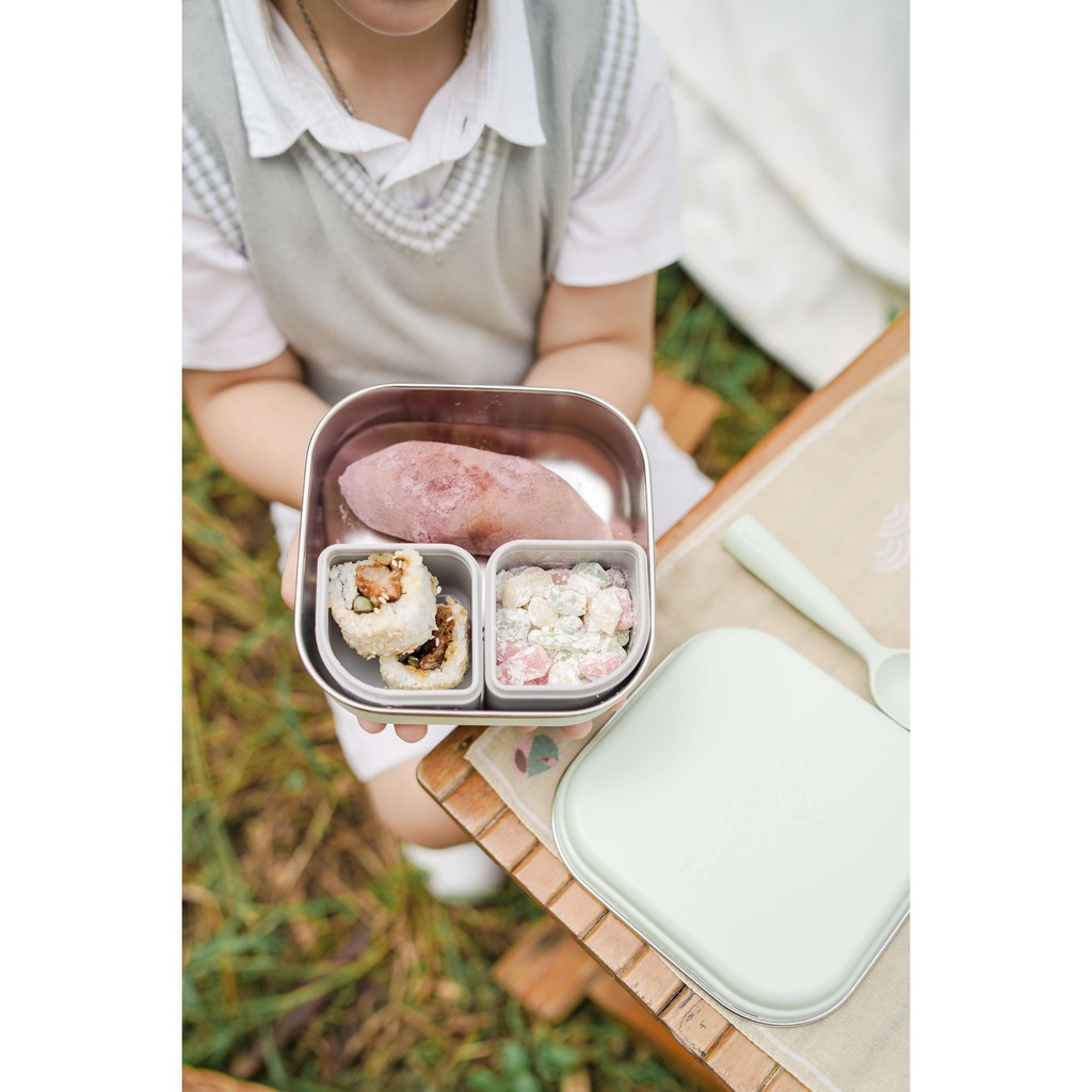 Miniware Grow Bento Snow Kotak Makan Stainless Lunch Box Anak Kotak Makan Mini Bayi Snack Cup