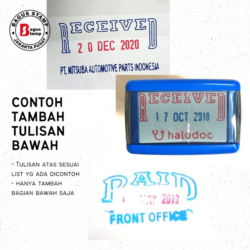 

SIS Stempel PAID, LUNAS, RECEIVED dengan Tanggal Shiny S401 S402 S401D S-401, S-401D, S-402