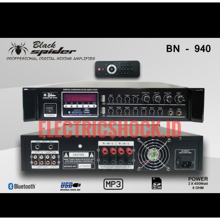 AMPLIFIER KARAOKE BLACK SPIDER BN 940 ORI