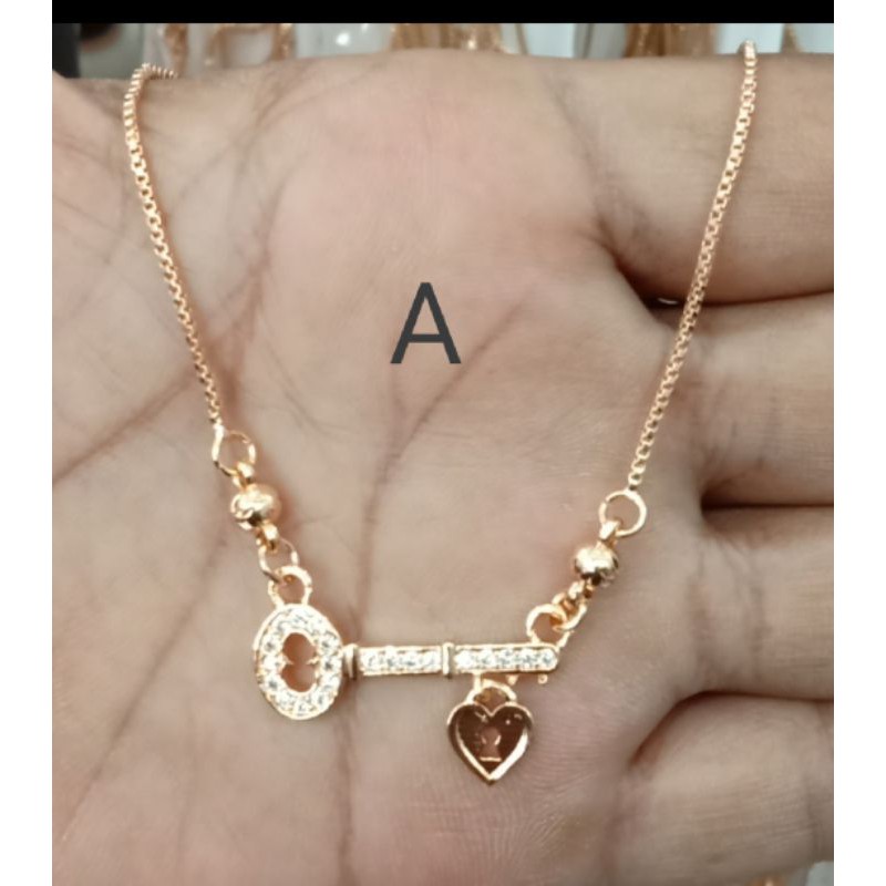 C3. Kalung xuping wanita lapis emas dgn mata zircon