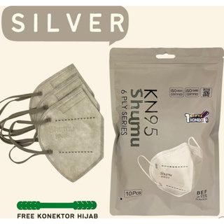 Masker Medis Shumu KN95 6PLY 1 Pack isi 10 PCS Free Konektor Hijab