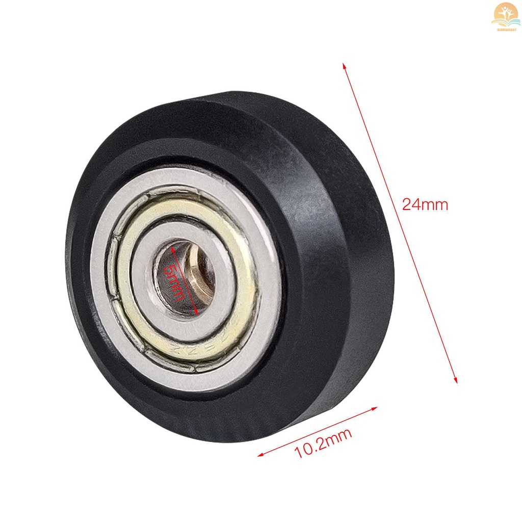 6pcs 3D Printer Parts POM Pulley Wheel 625zz Idler Pulley Gear Passive Round Wheel Compatible with Creality Ender 3 CR-10 CR-10S