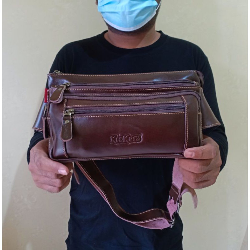 Waistbag Kulit Sapi Asli Suntacruzz