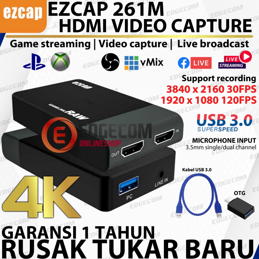 EZCAP 261M - 321A USB 3.0 Game Capture, Live stream &amp; recording Video capture