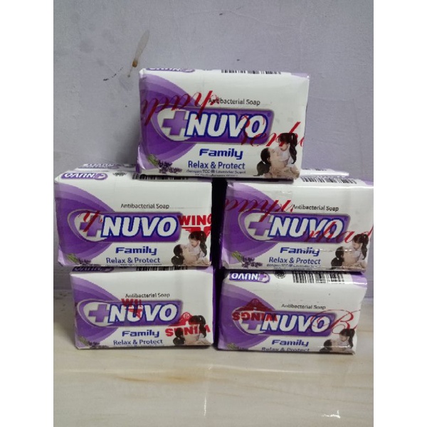 Nuvo family relax & protect lavender 3 x 76 g, Nuvo batang ungu
