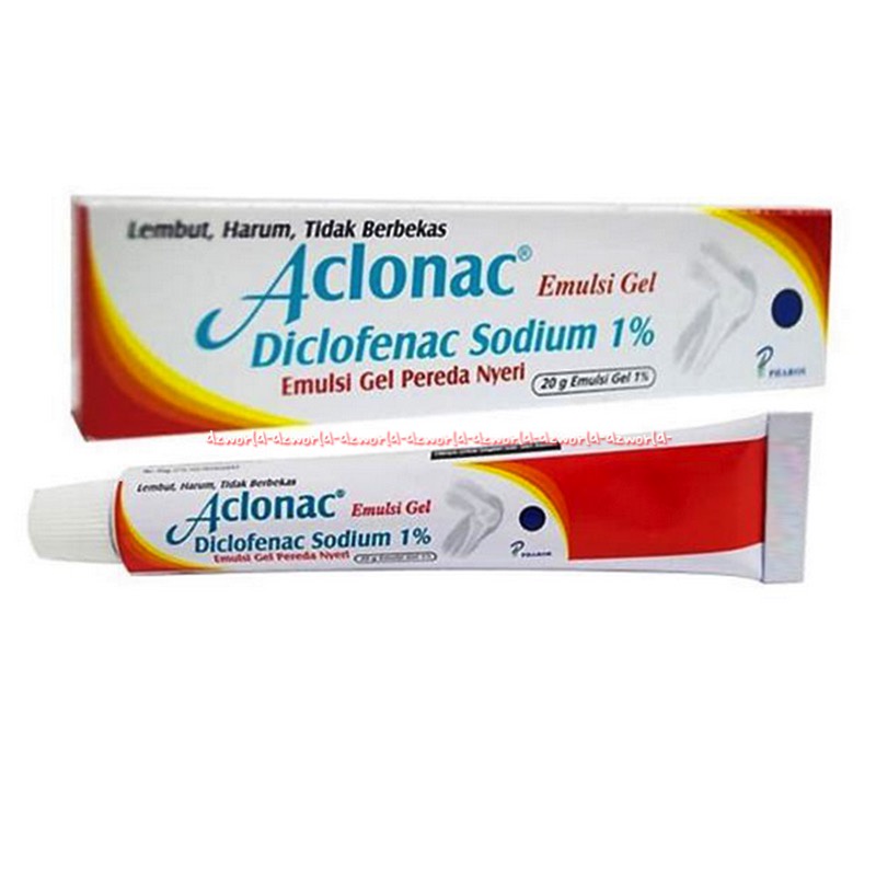 Aclonac Emulsi Gel Diclofenac Diethylamine 1% Salep Sendi Otot 20gr