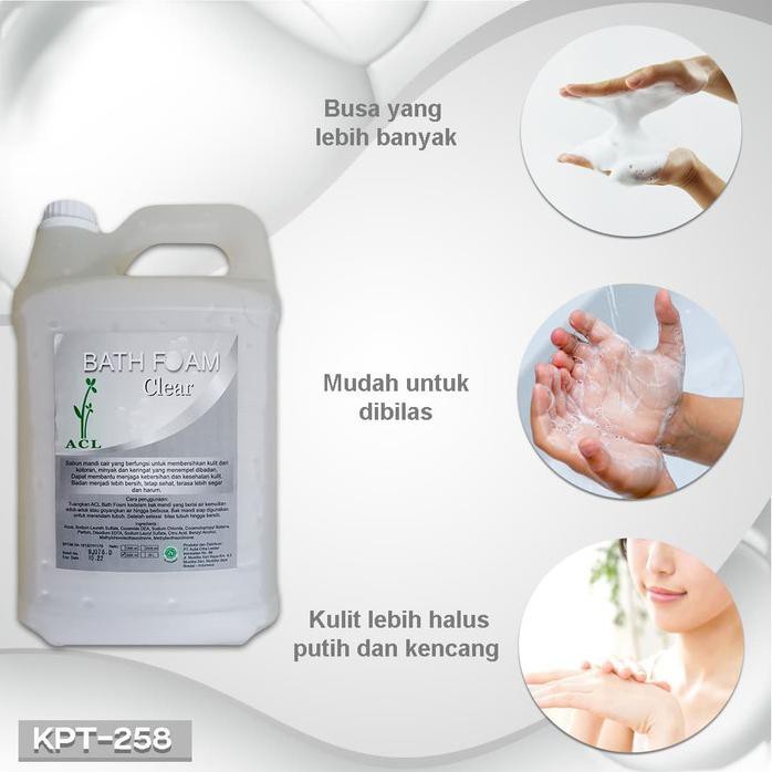 BATH FOAM CLEAR 5 KG sabun cair jerigen bathub menutrisi kulit lembut hemat