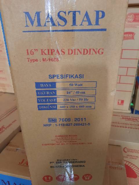 Kipas Angin Dinding Mastap M-1688 / Wall Fan Mastap M-1688 16inch / Kipas Angin Dinding Mastap Murah