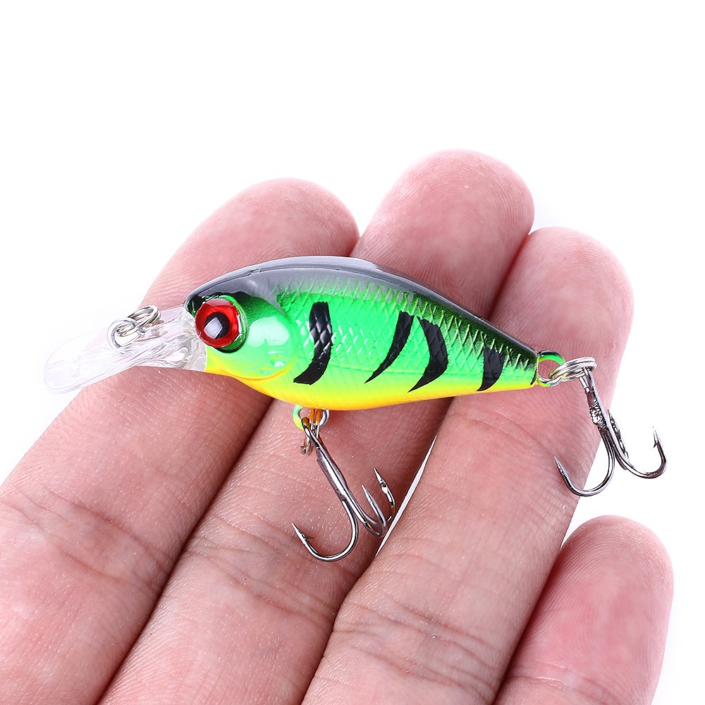 HENGJIA 8PCS Minnow Fishing Lure 5CM 4.4G Topwater Hard Bait Wobbler Jig Bait Crankbait Carp Striped bass Fishing tackle