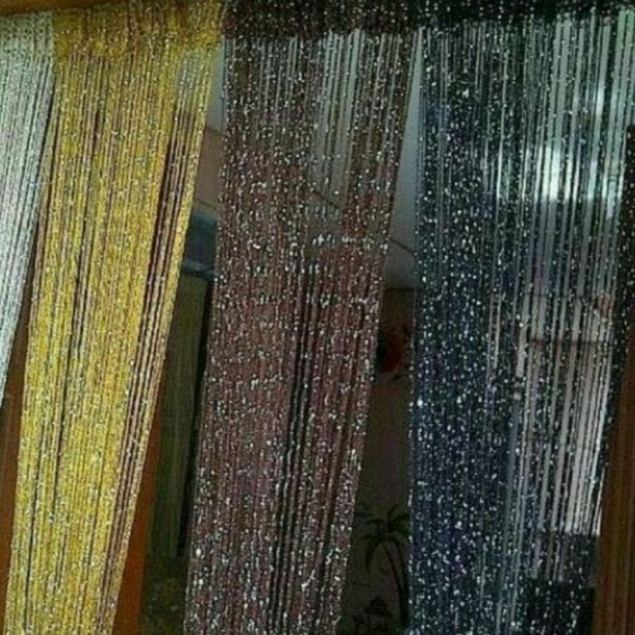tirai glitter polos benang