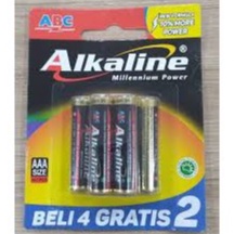 Baterai ABC ALKALINE AA A2 6Pcs Batrai AAA A3 ABC ALKALINE 4+2 LR06