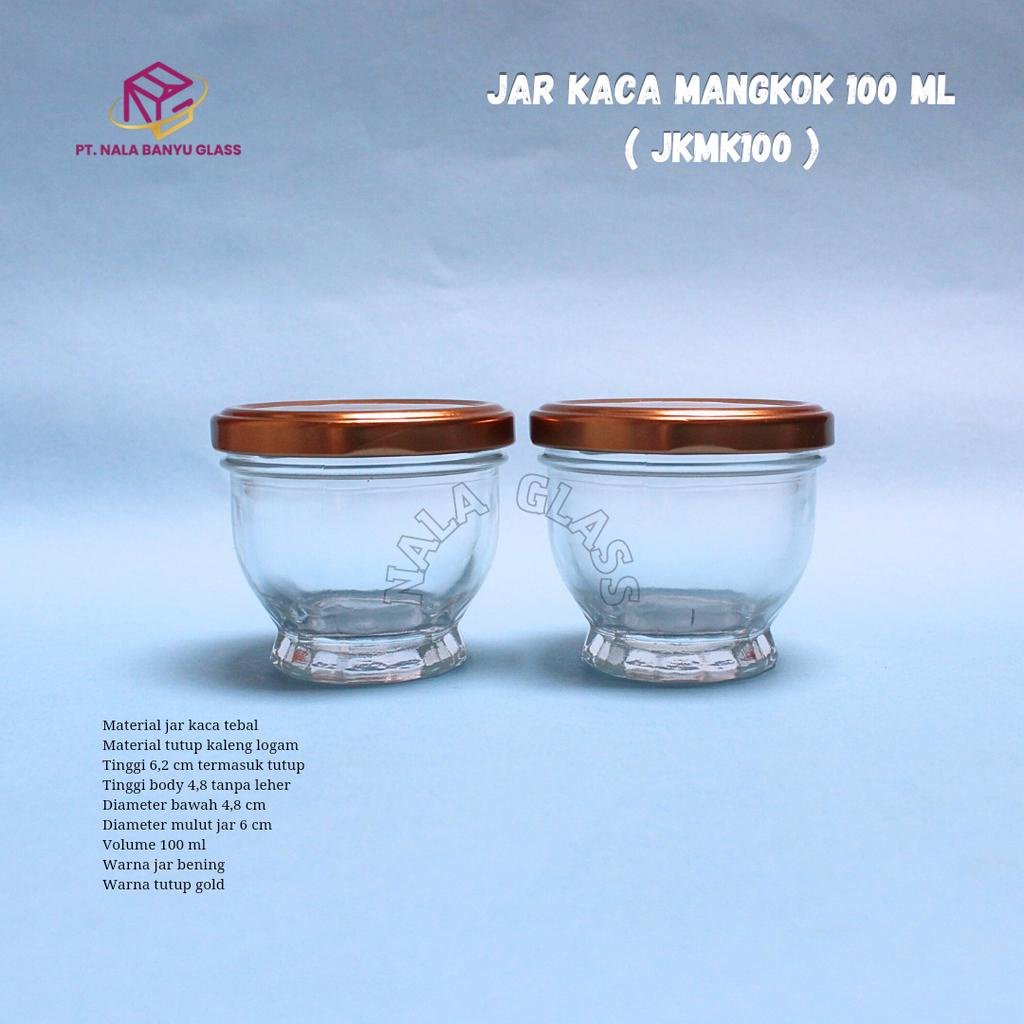 JKMK100 toples jar kaca 100ml mangkok / wadah sambal / jar selai / jar madu 100ml