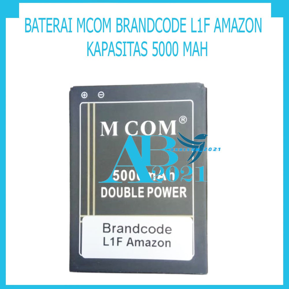 BATERAI BATREI MCOM BRANDCODE L1F AMAZON KAPASITAS 5000 MAH
