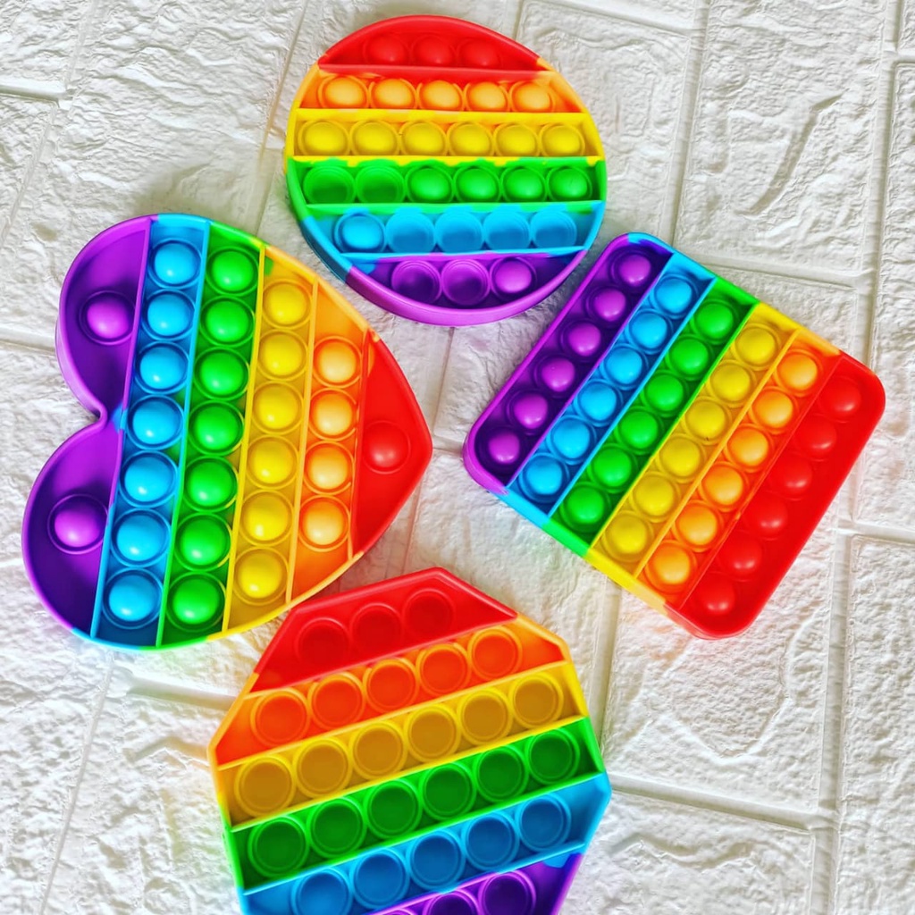 (20gr) POP IT RAINBOW - POP IT UKURAN 12,5CM - FIDGET PUSH - POP IT - FIDGET TOY PUSH - BUBBLE KIDS - POP IT MURAH - POP IT LENGKAP - POP IT KARAKTER - POP IT VIRAL - POP IT MAINAN - MAINAN ANAK - MAINAN VIRAL-1