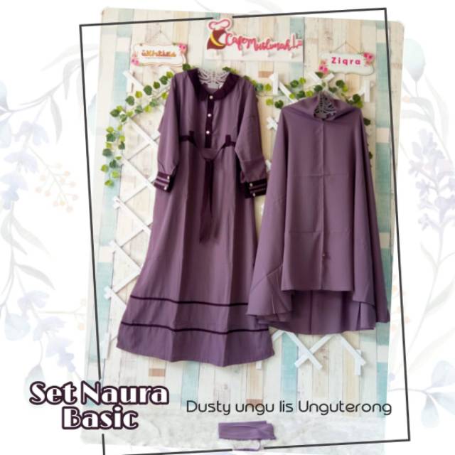 Set gamis syari Set naura basic