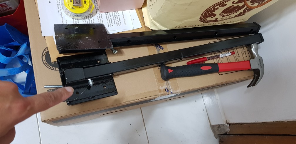 Jemuran Dinding Lipat 4 Baris.panjang Besi 50cm