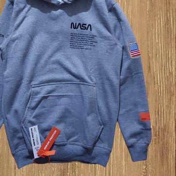 ♛ H&M Hoodie Nasa Sale / Jaket Hoodie H&M / Jaket Hnm / Hoodie Nasa - Font White NASA X HERON PRESTO