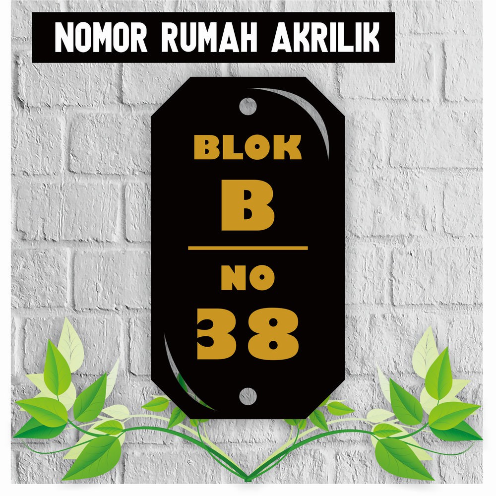 

PAPAN NOMOR ALAMAT RUMAH AKRILIK | NOMOR RUMAH ACRYLIC UKURAN 11X20CM AKRILIK SOLID HN22