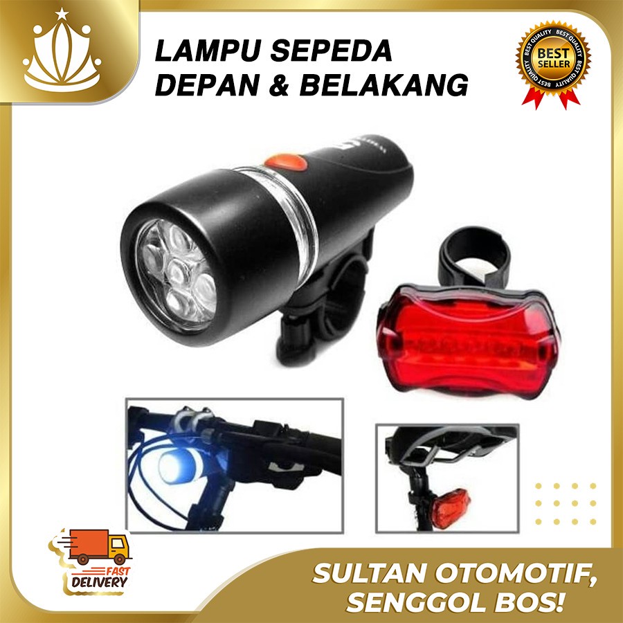 Lampu Sepeda Depan Belakang / Led Sepeda Set Depan Belakang UNIVERSAL