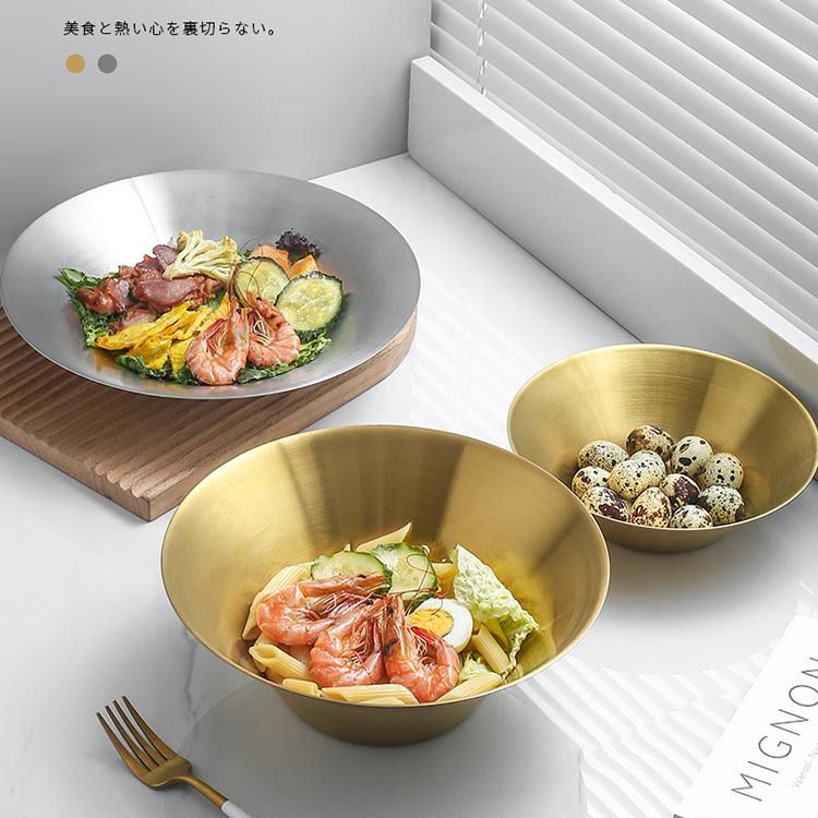 Mangkuk Sup Stainless Steel Single Layer Cool Noodle Bowl | Ramen Bowl