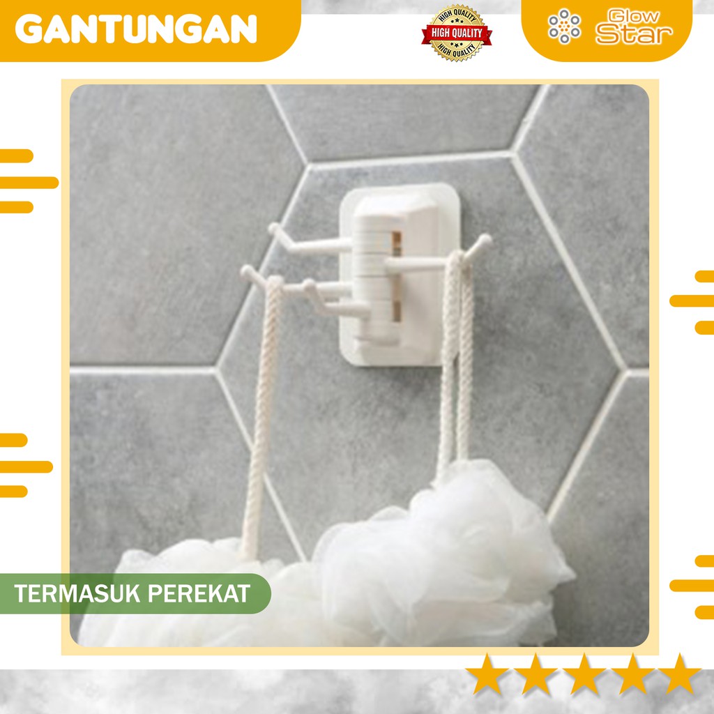 Hanger Gantungan Dinding Kamar Mandi Dapur Serbaguna