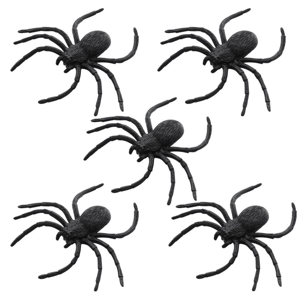 R-flower 20Pcs/Pack Plastik Spider Palsu Hitam Novelty Mainan Halloween Rumah Berhantu Prop