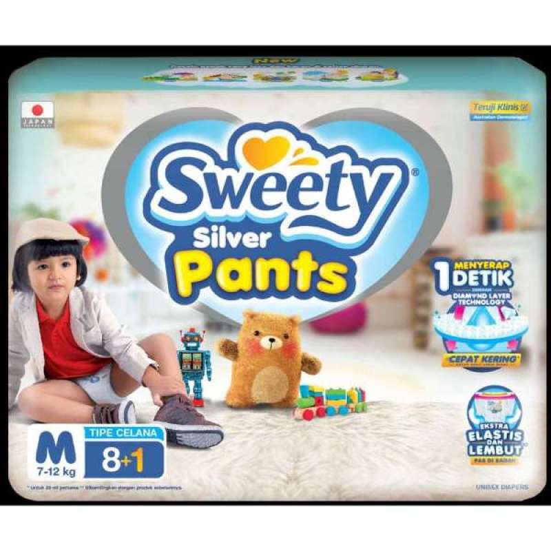 SWEETY SILVER PANTS S9+1/ M 8+1 / L7+1 / XL6+1