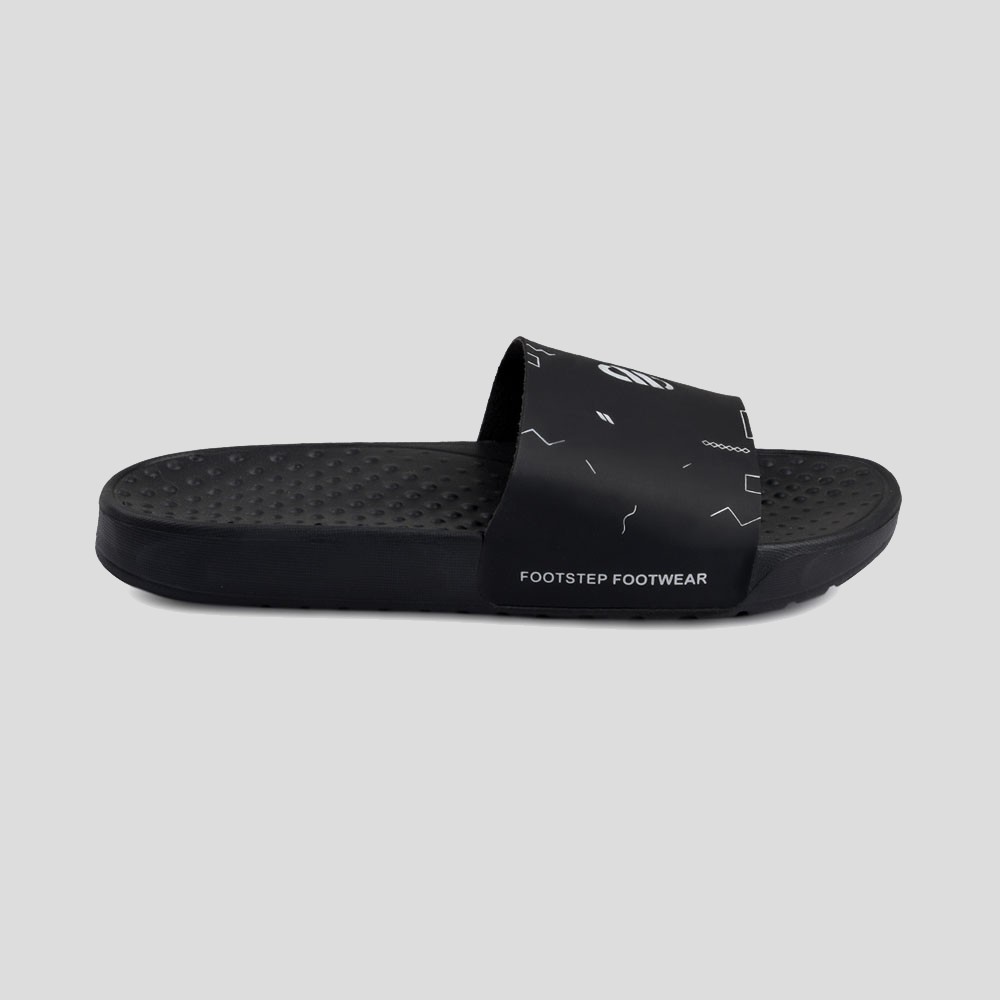 AUDI BLACK |ManNeedMe x FSTP| Sandal Slop Pria - Sendal Slip On Ringan