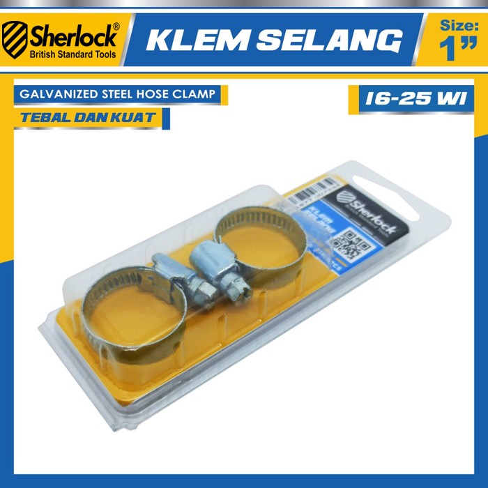 Klem Selang / Hose Clamp Gas Sherlock 1&quot; (1 kotak isi 2 pcs)