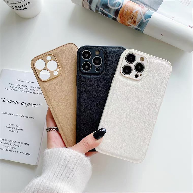 [TPC] Leather Lens Protector Phone Case Casing IPHONE 7 8 PLUS X XS MAX XR 11 12 13 MINI PRO MAX IP024