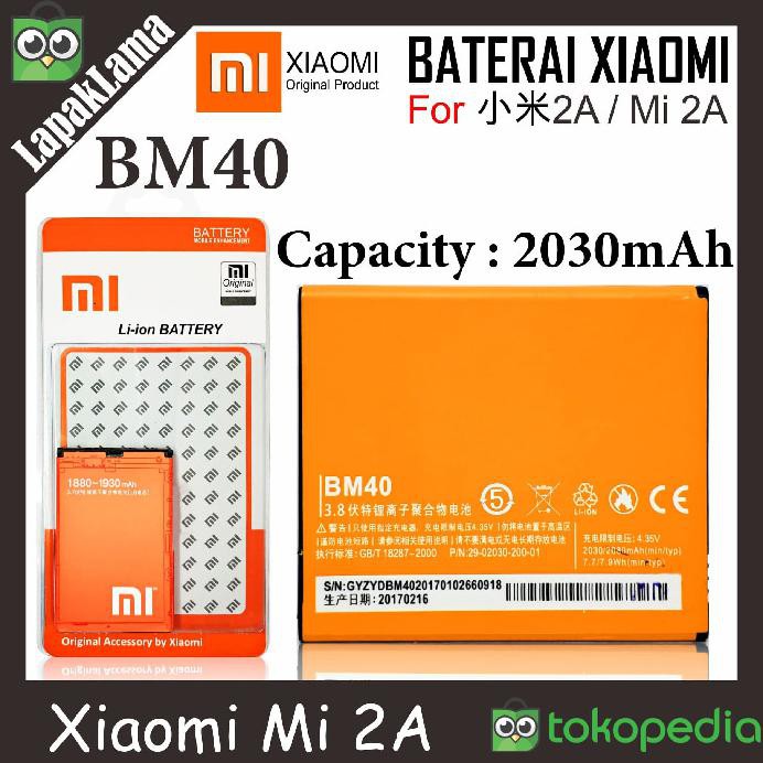 CHASING BATTERY BM40 BATERAI XIAOMI MI2A MI 2A ORIGINAL 100% BATRE MI2A MI 2A CMS590