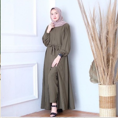 Flash Sale 12 12 Baju Gamis Wanita Terbaru Model Pesta Kekinian Wollycrepe Polos Alya Maxi Shopee Indonesia