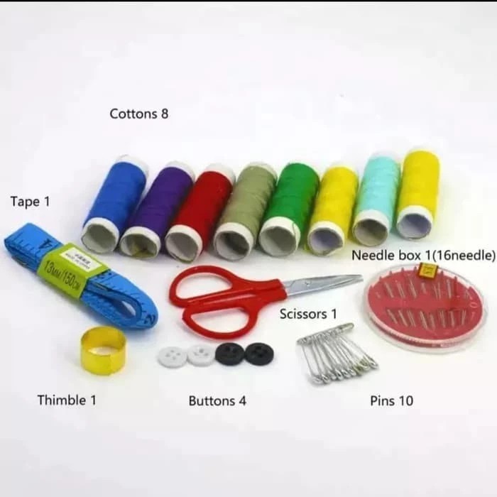 Sewing Kit Set Perlengkapan Alat Jahit  8 Benang