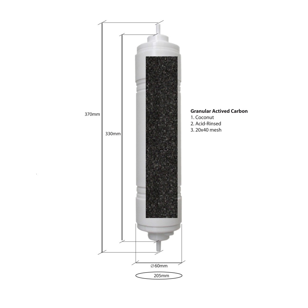 Filter Pre Carbon 13&quot; dispenser RO