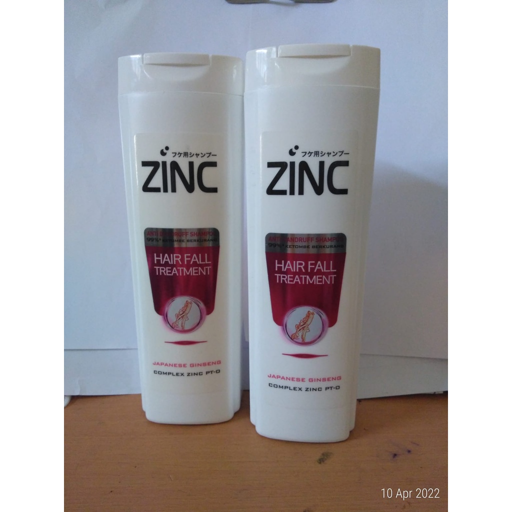 ZiNC Hair Fall Treatment Shampoo 340ml Japanese Gingseng Complex Zing PT-O Anti Dandurff 99% ketombe berkurang