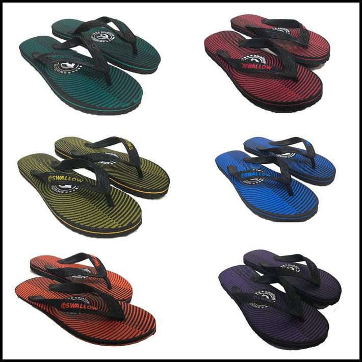 NOTED GARANSI SATUAN SANDAL / SENDAL JEPIT PRIA SWALLOW TARGET / SENDAL PANTAI - KUNING, 40 