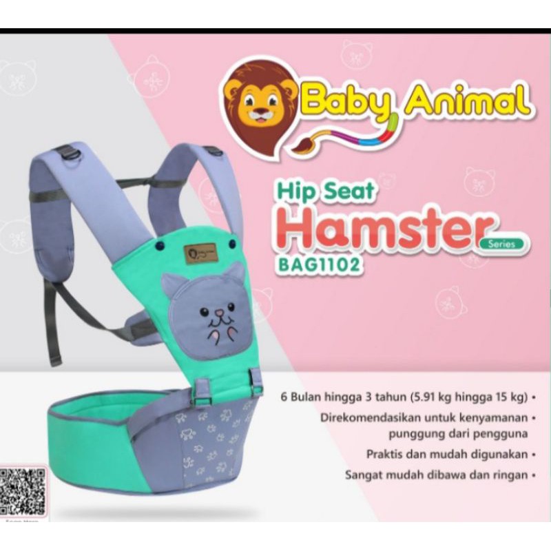 Gendongan Hipseat Bayi Baby Animal BAG 1101/ series Hamster BAT 1101