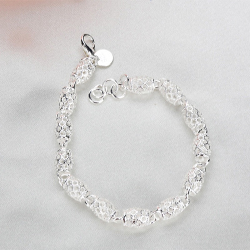 Fancyqube Gelang Rantai 925 Sterling Silver Model Hollow Unik Untuk Wanita